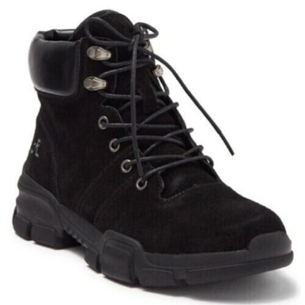 Religious Comfort Womens Rocky Mountain Black Suede Lace Up Hiker Boots 10
